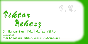 viktor mehesz business card